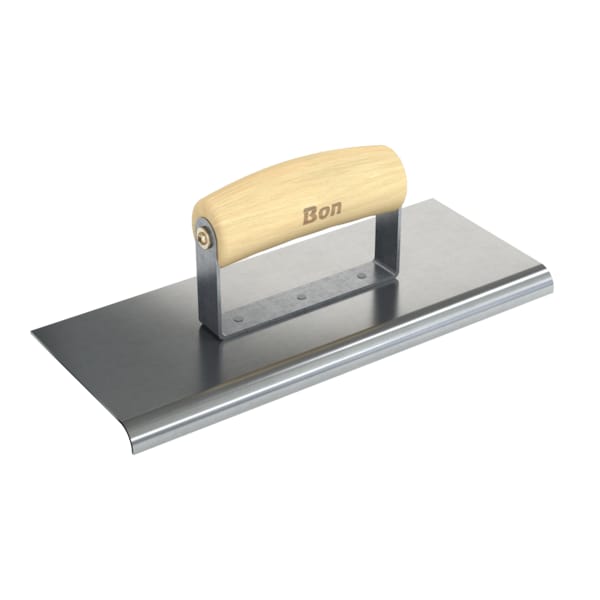 Bon Tool Edger, Stainless Steel 10" X 4", 3/8" Radius X 1/2" Lip Wood Handle 12-459 - main